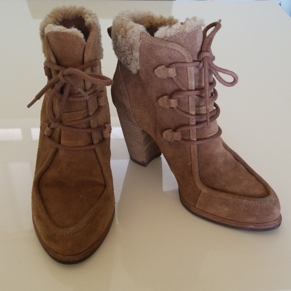 UGG Analise suede bootie heels